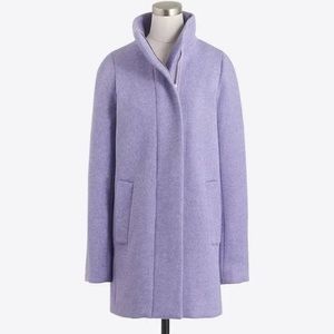 NWT J.Crew Factory Hyacinth Lilac Purple City Cocoon Coat Size 4